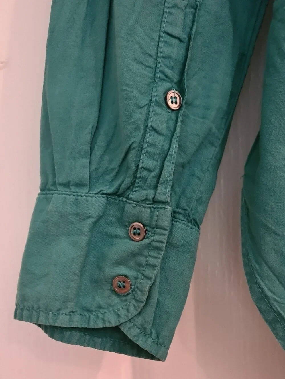 XiRENA 100% Cotton Teal Button-Down Shirt